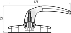 Ручка оконная  СТН - 2250.00 (RAL-9016)