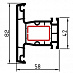 Ламинация  Импост ProWIN PW-XS 358 (58мм) (двусторонняя, Сигнально-серый (Ren 700405))