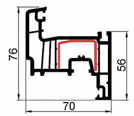 Ламинация Створка Profecta Plus (70мм) S 571.22 (внешняя, Золотой дуб2 (UK-117-Z8))