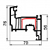 Ламинация Створка Profecta Plus (70мм) S 571.22 (внешняя, Золотой дуб2 (UK-117-Z8))